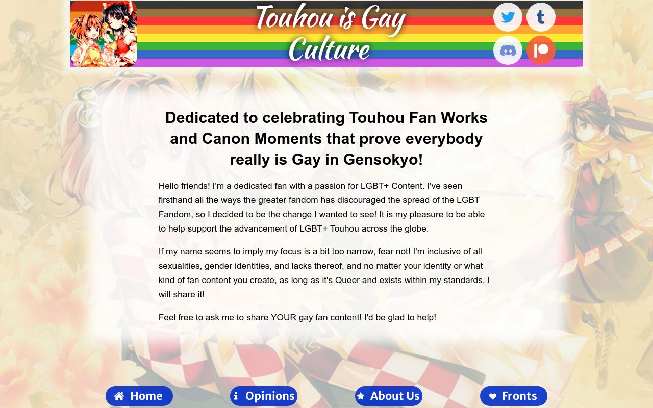 Touhou Is Gay Culture